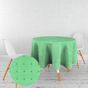 Ervi dekorační ubrus na stůl kulatý - Čtverečky zelené