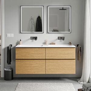 Koupelnová skříňka LAVOA 120 cm s umyvadlem z minerálního odlitku BRUXELLES