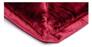 Vínově červená mikroplyšová deka My House, 150 x 200 cm