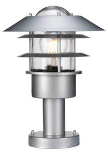 Nízká venkovní lampa na zahradu Elstead HELSINGOR/stříbrná