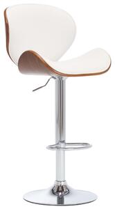 Barová židle Encino - umělá kůže | bílá