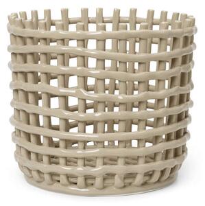 Ferm Living Organizér Ceramic Basket Large, cashmere