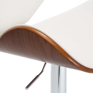 Barová židle Encino - umělá kůže | bílá
