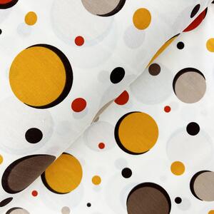 Ervi bavlna š.240 cm barevné kruhy - 5479-2 metráž