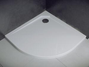 Besco Asco Ultraslim čtvrtkruhová sprchová vanička, litý mramor Rozměr vaničky: 90x90cm
