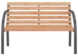Zahradní lavice 120 cm dřevo a železo