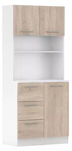 LASET NEW KREDENC BIELA/DUB SONOMA