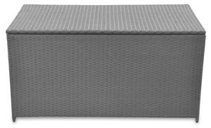 Zahradní úložný box černý 120 x 50 x 60 cm polyratan