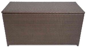 Zahradní úložný box hnědý 120 x 50 x 60 cm polyratan