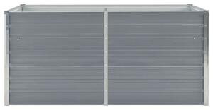 Vyvýšený zahradní truhlík 160x80x77 cm galvanizovaná ocel šedý