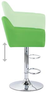 Barová židle Claude s područkami - umělá kůže | zelená