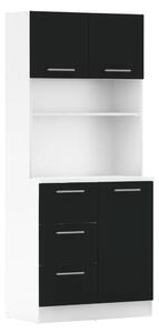 LASET NEW KREDENC BIELA/CIERNA