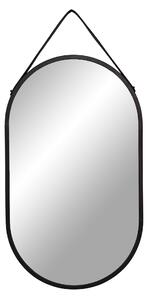 Nordic Experience Černé oválné závěsné zrcadlo Trakom 35x60 cm
