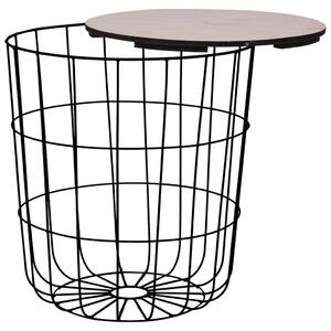 Konferenční stolek Buna - O 39,5 cm | černý