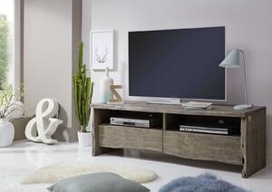 WOODLAND TV stolek 151x50 cm, šedá, akácie