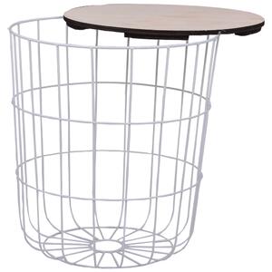 Konferenční stolek Buna - O 39,5 cm | bílý