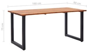 Zahradní stůl Shawmut - s nohami ve tvaru U - masivní akácie | 160x80x75 cm