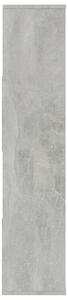Knihovna / dělící stěna Grit - 110x24x110 cm - MDF | betonově šedá