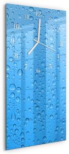 Skleněné hodiny vertikální Kapka vody zsppb-30x60-00080149