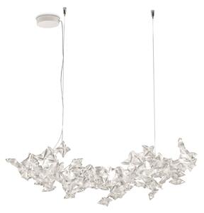 Slamp Hanami Large, závěsné květinové svítidlo, 10x5W LED G9 3000K stmívatelné, délka 96cm, čirý kabel