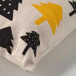 Béžový dětský povlak na polštář z organické bavlny Kave Home Saori Trees, 45 x 45 cm