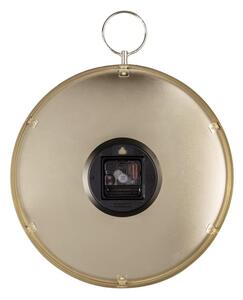 Černé kovové nástěnné hodiny Karlsson Hook, ø 34 cm
