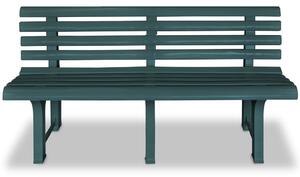 Zahradní lavice 145,5 cm plastová zelená