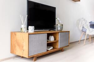 TV stolek Bema, dřevo / beton - Kohoutek Old Wood