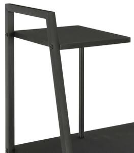 Psací stůl Kingsford s poličkami - černý | 102x50x117 cm