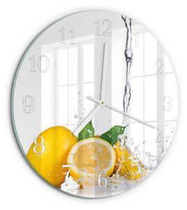 Skleněné hodiny na stěnu Citrony zsob-fi30-00092564