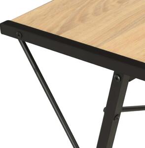 Psací stůl Moncur s poličkami - černý a dubový odstín | 116x50x93 cm