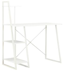 Psací stůl Kingsford s poličkami - bílý | 102x50x117 cm