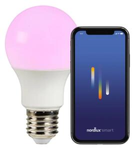 Stmívatelná smart LED žárovka RGB NORDLUX E27 ovládaná přes Bluetooth