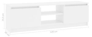 TV stolek Rakby - bílý | 120x30x35,5 cm