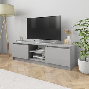 TV stolek Rakby - šedý s vysokým leskem | 120x30x35,5 cm