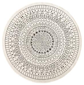 NORTHRUGS - Hanse Home koberce Kusový koberec Twin-Wendeteppiche 103101 creme schwarz kruh - 140x140 (průměr) kruh cm