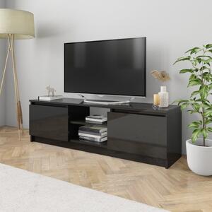 TV stolek Rakby - černý s vysokým leskem | 120x30x35,5 cm