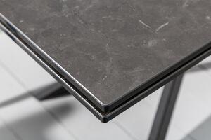 Jídelní stůl GLOBE 180-220-260 cm - tmavě šedá, černá