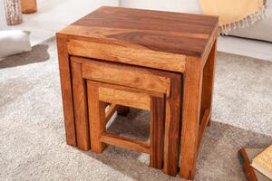 Příruční stolek 3set MENSOON - přírodní