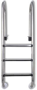 Bazénový žebřík 3 schůdky nerezová ocel 304 120 cm