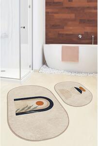 Béžové koupelnové předložky v sadě 2 ks 100x60 cm - Minimalist Home World