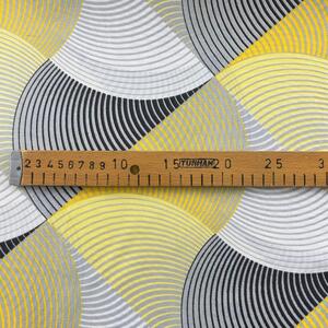 Ervi bavlna š.240 cm - Vlnění žluté-47352-8, metráž
