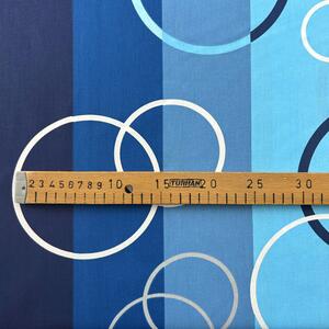 Ervi bavlna š.240 cm - Kruhy na modrém - 7488-9, metráž