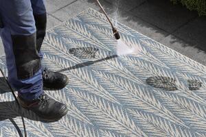 NORTHRUGS - Hanse Home koberce Kusový koberec Jaffa 103893 Taupe/Azurblue – na ven i na doma - 70x200 cm