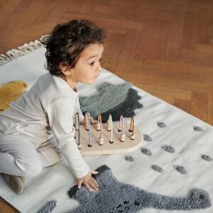 Dětský vlněný koberec Bent Dino Multi Mix 120x80 cm