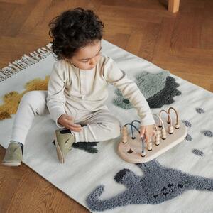 Dětský vlněný koberec Bent Dino Multi Mix 120x80 cm