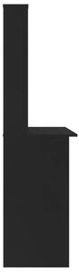 Psací stůl Bonard s policemi - černý | 110x45x157 cm