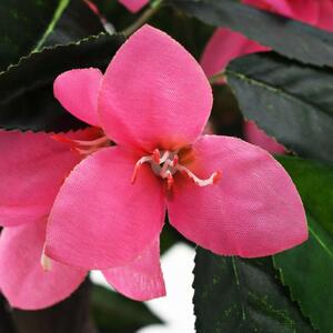 Umělá rostlina rododendron s květináčem 155 cm zelená a růžová