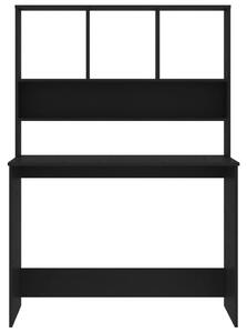 Psací stůl Bonard s policemi - černý | 110x45x157 cm
