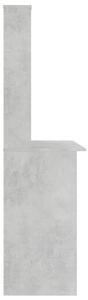 Psací stůl Bonard s policemi - betonově šedý | 110x45x157 cm